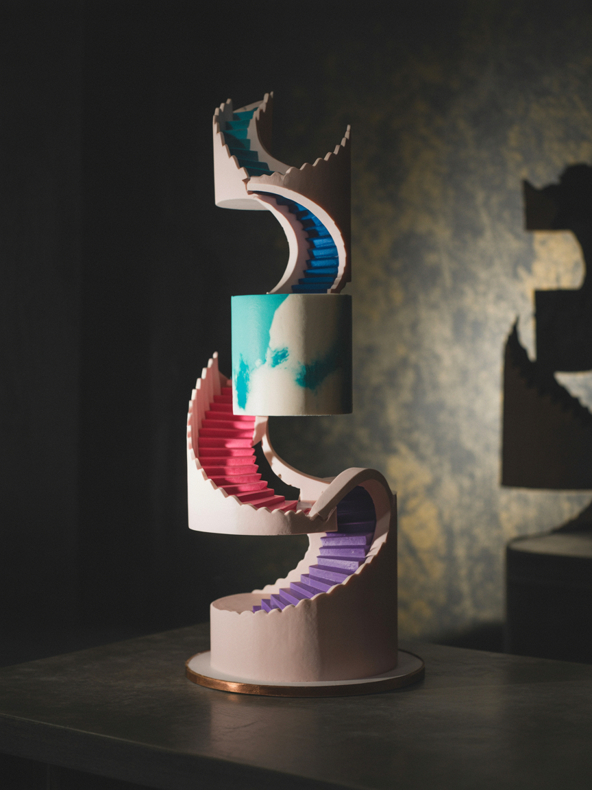 Elegant custom sculpted cake